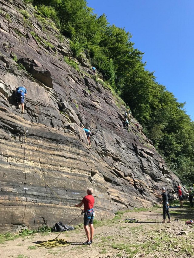 Single Pitch aan de rots