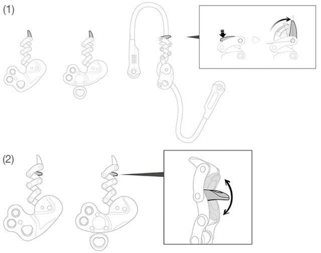 Inspecting the release levers