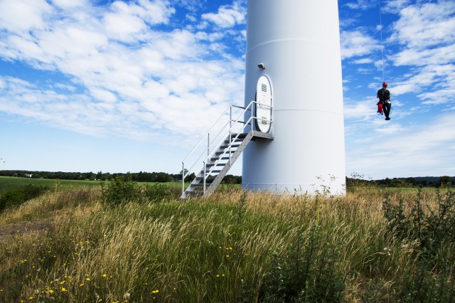 Evacueren van een windmolen af